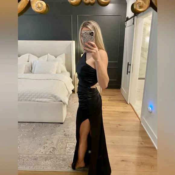 navy blue dress with sleeves Navy-Blue Short Sleeves Sequinned Fit and Flare Maxi Dress for Women